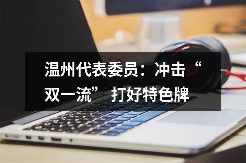 温州代表委员：冲击“双一流” 打好特色牌